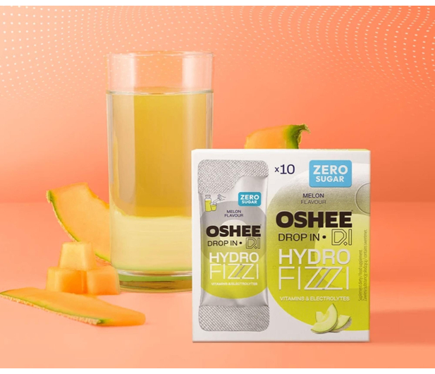 OSHEE Proszek musujący DROP IN Hydrofizzi melon 10 saszetek - 1546752 - zdjęcie 3